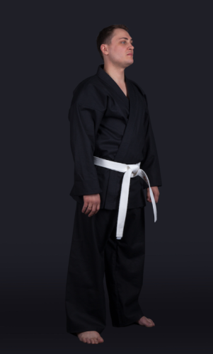 Кимоно для каратэ Medium Black BFS фото 2